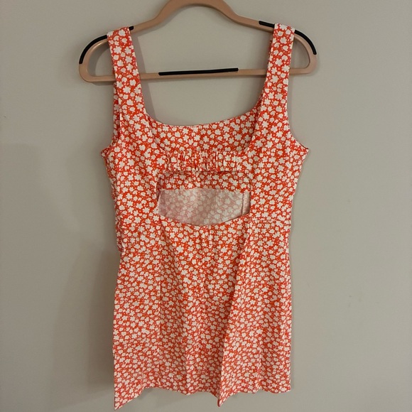 MANGO Orange Floral Anuska Dress - Picture 4 of 5